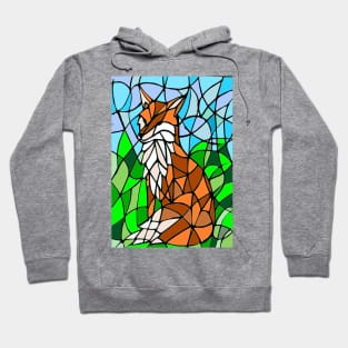 Mosaic stained glass fox Hoodie